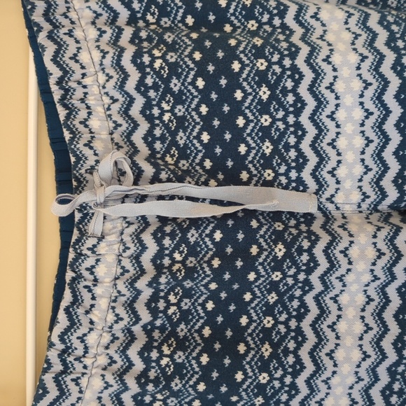 Lands' End Chevron Pull On Pajama Pants XL 18 Blue White - Picture 6 of 12